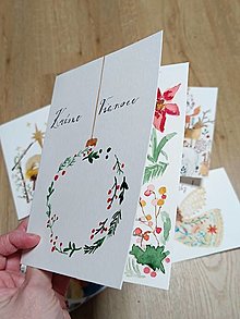 Papiernictvo - Vianočná pohľadnica/podrav guľa - 16197183_