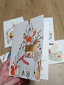 Papiernictvo - Vianočná pohľadnica/pozdrav stromček - 16197192_