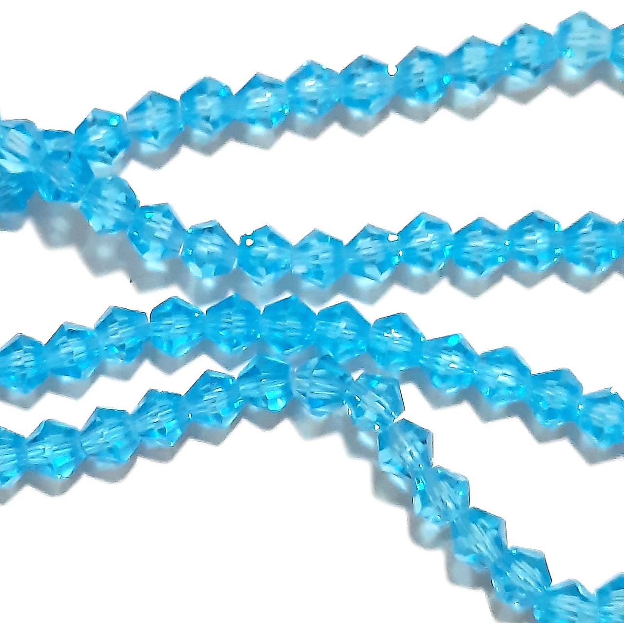 CrystaLine Beads™/bicone 4mm-1ks (modrá aqua)
