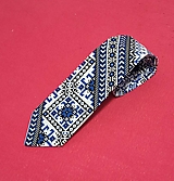 Pánske doplnky - kravata folk "modrotlač" rôzne varianty (8.) - 16199741_