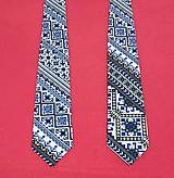 Pánske doplnky - kravata folk "modrotlač" rôzne varianty (8.) - 16199742_