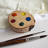 Farby-laky - Ručne vyrobené akvarelové farby v brezovom drievku - 16198366_