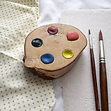 Farby-laky - Ručne vyrobené akvarelové farby v brezovom drievku - 16198367_