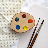 Farby-laky - Ručne vyrobené akvarelové farby v brezovom drievku - 16198368_