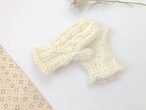 Detské doplnky - Detské pletené rukavičky-alpaka - 16199817_