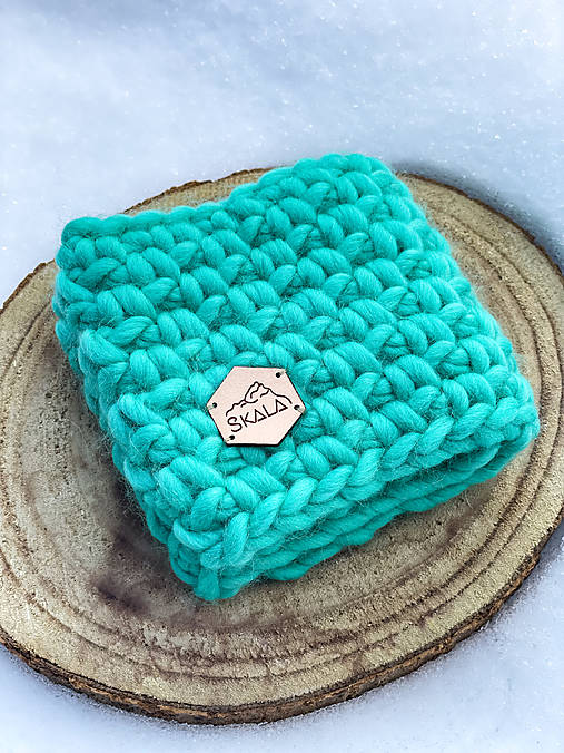 Čiapky, čelenky, klobúky -  Chunky čelenka Mentol - 16198123_