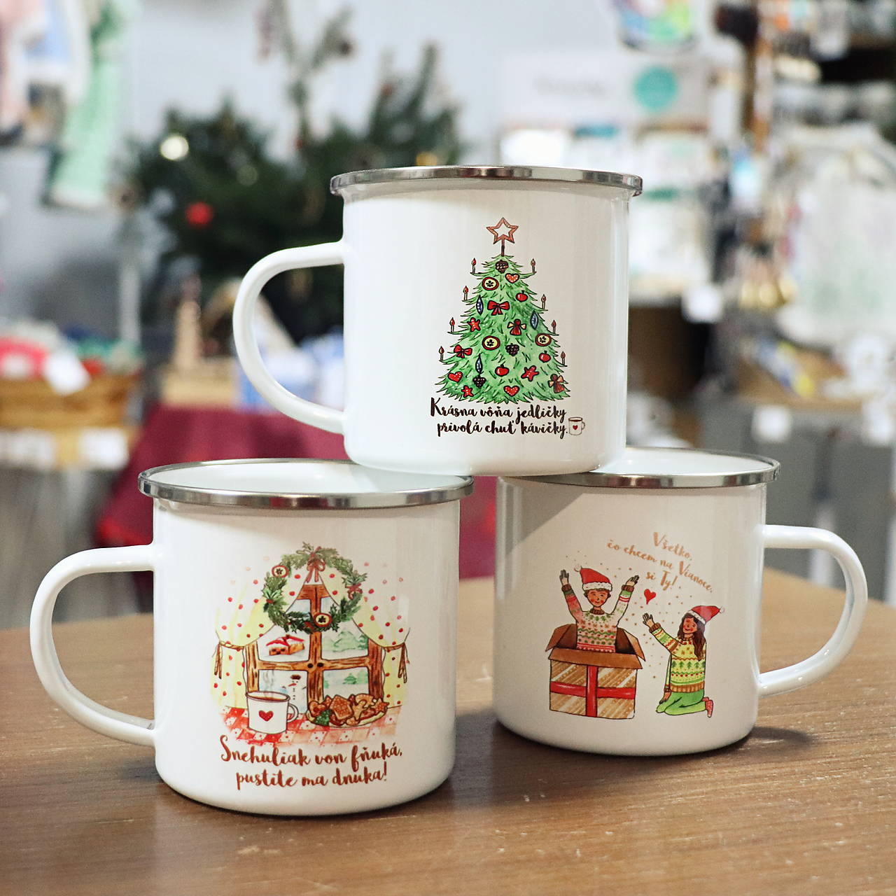Vianočný plechový hrnček