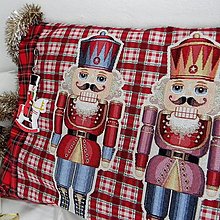 Úžitkový textil - Vianočný luskáčik - vankúš - 60cm x 40cm - 16197980_