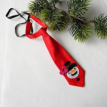 Detské doplnky - Vianočná detská kravata - červená - 16198051_