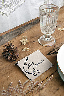 Papier - Menovka na stôl lasica hranostaj - 16200171_