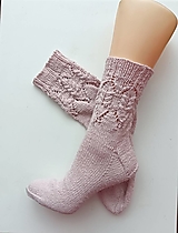 Ponožky, pančuchy, obuv - Ponožky romantické s alpakou - 16201219_