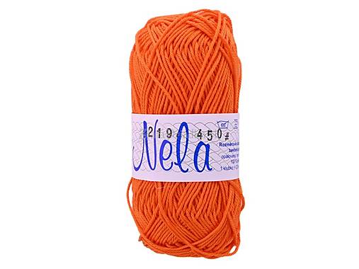 Galantéria - Bavlnená priadza Nela oranžová - 16202820_