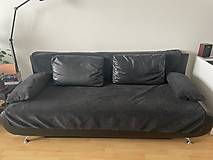 Textil - VLNIENKA  prehoz na kožený gauč  VELVET acryl Black Velvet Antracit  ušitý na mieru - 16201236_