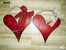 Dekorácie - Srdiečko - na drôtiku - 16200485_
