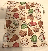 Úžitkový textil - Mikulášske vrecko "Snehuliaci na béžovej" - 16202541_