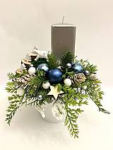 Dekorácie - Vianočná - zimná dekorácia so sviečkou - 16201249_