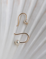 Náušnice - Minimalistické perlové náušnice, 14k gold filled - 16201684_