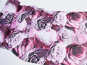 Textil - Bordové ruže - blackout - 16206108_