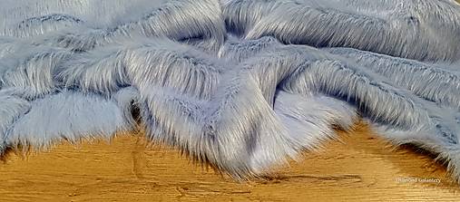 Textil - Kožušina umelá - Modrá II - cena za 10 cm - 1000 g/m² - 16203375_