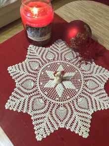 Úžitkový textil - Prekrásna vianočná hviezda- háčkovaná dekorácia - 16205981_