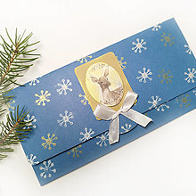 Papiernictvo - Vianočná obálka na peniaze/ na poukážku -  Srnka - 16203237_