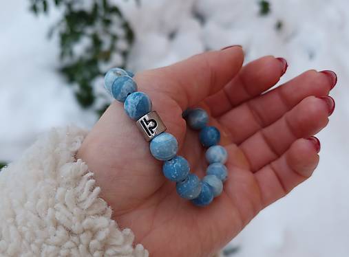 Náramok Pektolit-Larimar so znamením zverokruhu