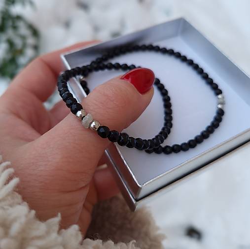Partnerské náramky Diamant a Ónyx