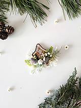 Brošne - Vianočná brošňa "sladké Vianoce" - 16206191_