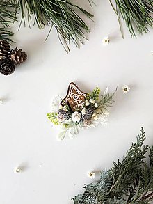 Brošne - Vianočná brošňa "sladké Vianoce"  (Domček) - 16206191_