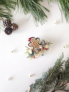 Brošne - Vianočná brošňa "sladké Vianoce"  (Perníček) - 16206198_