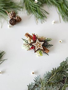 Brošne - Vianočná brošňa "sladké Vianoce"  (Hviezdička) - 16206218_