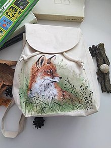 Batohy - Maľovaný batoh líška - 16205273_