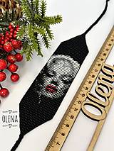 Náramky - Náramok "Marilyn Monroe" tkaný z rokajlových korálok Preciosa, ručná výroba - 16204359_