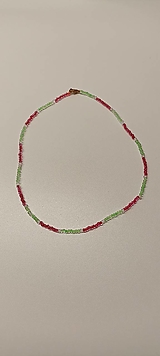 Detské doplnky - Vianočný náhrdelník červeno-zelený - 16205278_