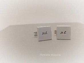 Pánske šperky - Manžetové gombíky s vlastným motívom (Manžetové gombíky s iniciálmi) - 16203534_