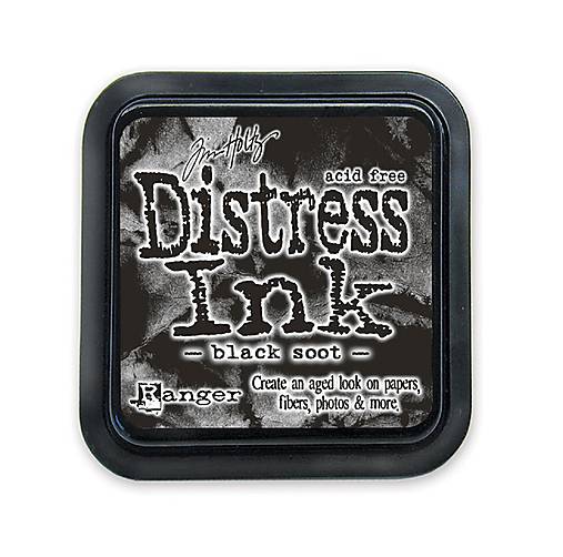 Farby-laky - Tim Holtz Distress atramentová poduška Čierna TIM 19541 - 16207763_