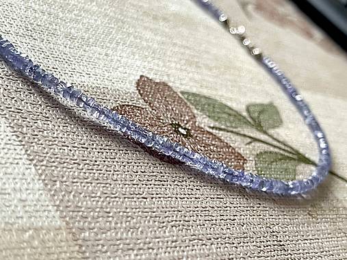 Luxury Tanzanite AG925 Rhodium plated Necklace / Náhrdelník tanzanit, striebro ródiované,