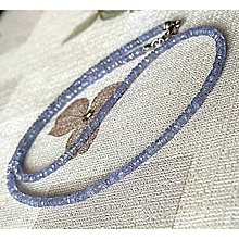 Náhrdelníky - Luxury Tanzanite AG925 Rhodium plated Necklace / Náhrdelník tanzanit, striebro ródiované, - 16207056_