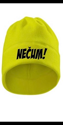 Čiapky, čelenky, klobúky - flisová čiapka s nákrčníkom 2 v 1 (Žltá neónová  NEČUM!) - 16208844_