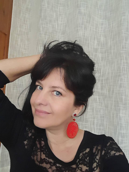 Náušnice - Elegantné čipkované ováliky (červené, č 3154) - 16208205_