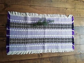 Úžitkový textil - Ľanové fialové prestieranie 59x30cm - 16207470_