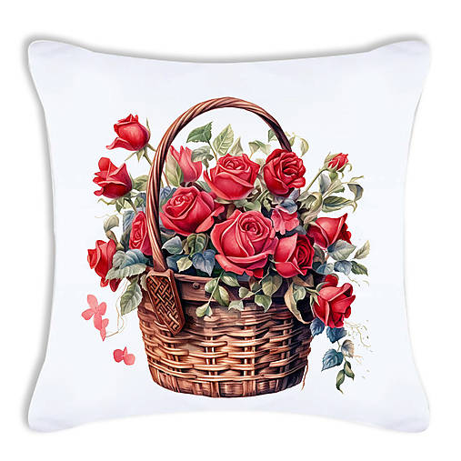 Úžitkový textil - OBLIEČKA NA VANKÚŠ - KVETY 34 (40 x 40 cm) - 16207723_