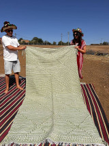 Úžitkový textil - Koberec vlněný Zanafi zelený 270x130cm - 16208225_
