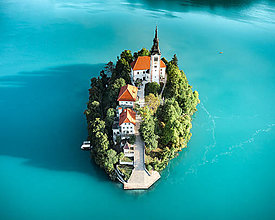 Fotografie - Photo Print “lake Bled / jazero Bled” - 16209196_
