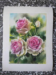 Grafika - Artprint "Letné ruže" - 16209820_