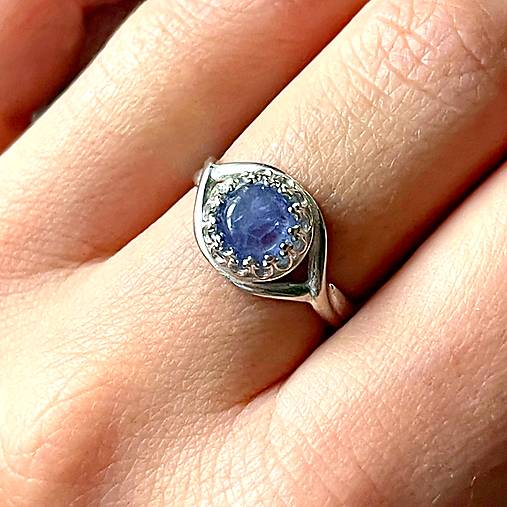 Tanzanite Filigree Silver Ag925 Ring / Strieborný prsteň s tanzanitom E002