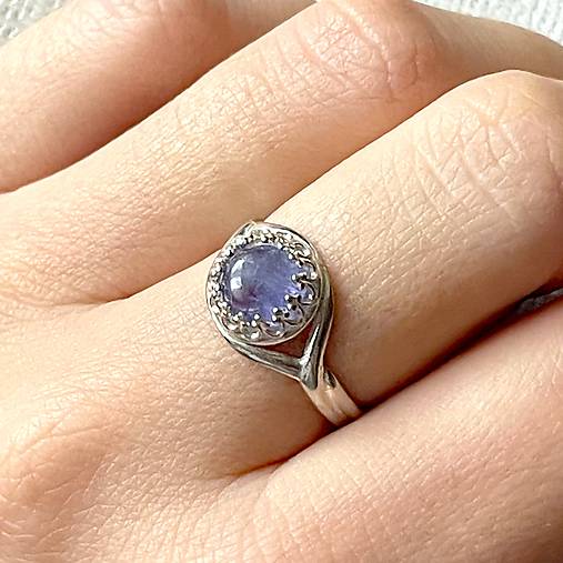 Tanzanite Filigree Silver Ag925 Ring / Strieborný prsteň s tanzanitom E002