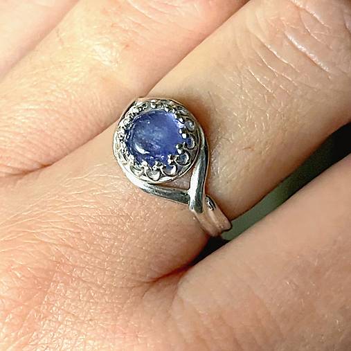 Tanzanite Filigree Silver Ag925 Ring / Strieborný prsteň s tanzanitom E002