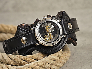Náramky - Steampunk hodinky, netradičné hodinky, unikátne hodinky - 16211409_