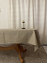 Úžitkový textil - Ľanový Obrus na stôl /SAND/ - 16210501_